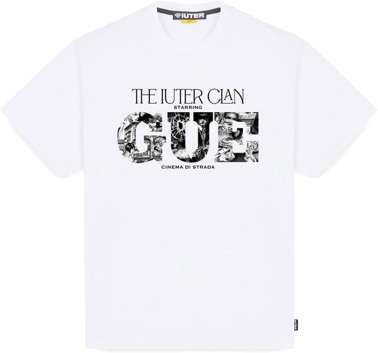  Guè X Iuter T-shirt Cinema Tee White Uomo