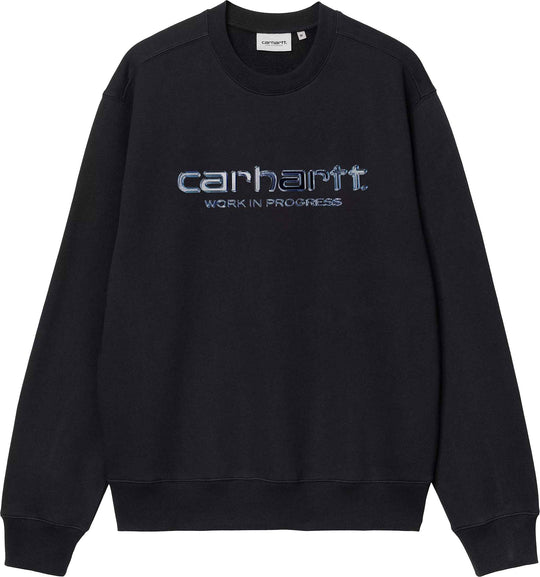  Carhartt Wip Felpa Solar Chrome Sweat Dark Navy Uomo Darknavy