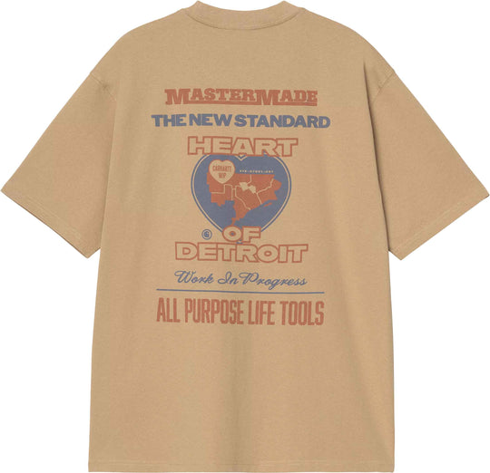  Carhartt Wip T-shirt Ss Arcan T-shirt Dusty H Brown Heavy Stone Wash Uomo Dustyhbrownheavystonewash