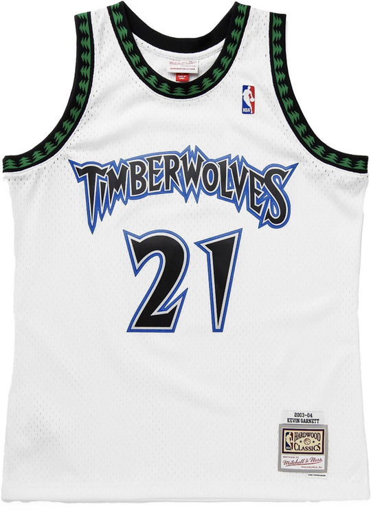  Mitchell & Ness Canotta Nba White Jersey Timberwolves 2003 Kevin Garnett White Mitchell E Ness