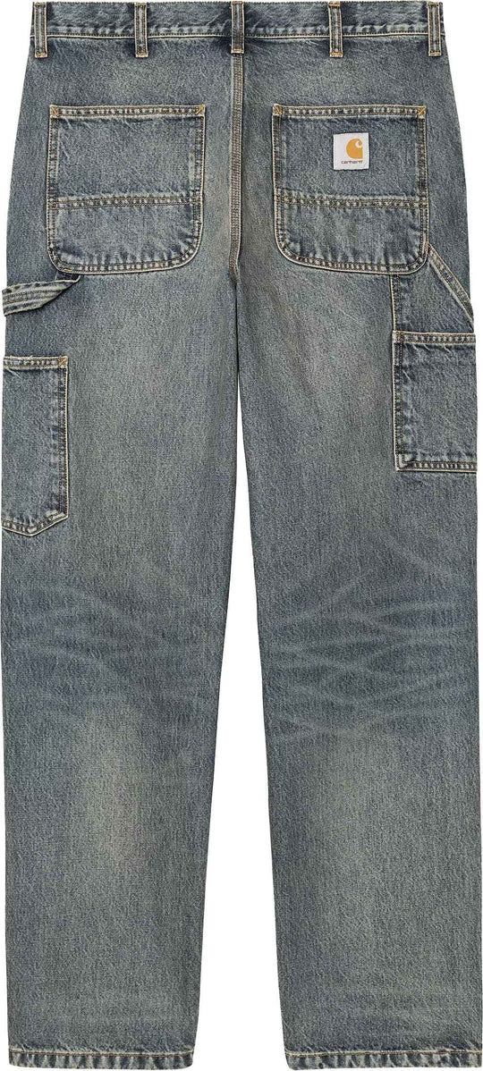  Carhartt Wip Jeans Single Knee Pant Blue Worn Used Wash Uomo Bluewornusedwash