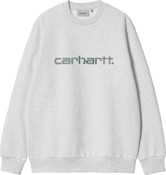  Carhartt Wip Felpa Women Carhartt Sweat Ash Heather Citadel Uomo Ashheathercitadel