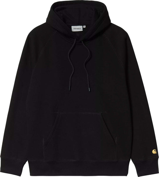  Carhartt Wip Felpa Hooded Chase Sweat Black Gold Uomo Blackgold
