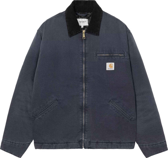  Carhartt Wip Giacca Og Detroit Jacket Dark Navy Black Stone Canvas Uomo Darknavyblackstonecanvas