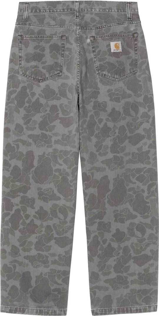  Carhartt Wip Jeans Duck Landon Pant Camo Duck Black Heavy Bleached Uomo Camoduckblackheavybleached