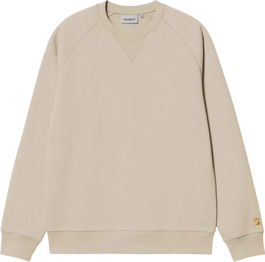  Carhartt Wip Felpa Chase Sweat Fleur De Sel Gold Uomo Fleurdeselgold