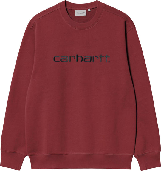  Carhartt Wip Felpa Carhartt Sweat Scarlet Graphite Uomo Scarletgraphite