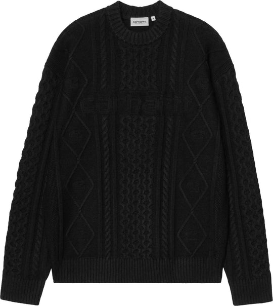  Carhartt Wip Maglione Shawn Sweater Black Uomo