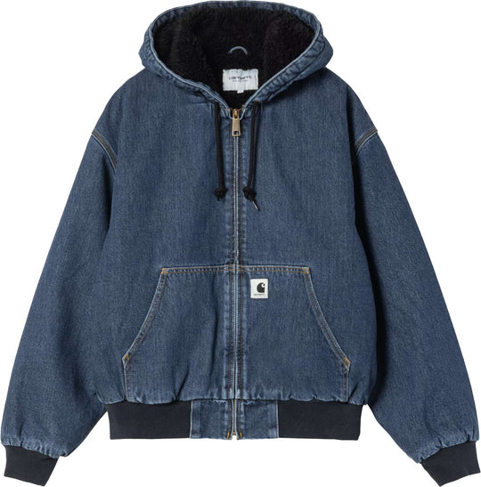  Carhartt Wip Giacca Women Og Active Jacket Blue Stone Washed Donna Bluestonewashed