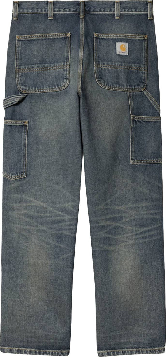  Carhartt Wip Jeans Double Knee Pant Blue Worn Used Wash Uomo Bluewornusedwash