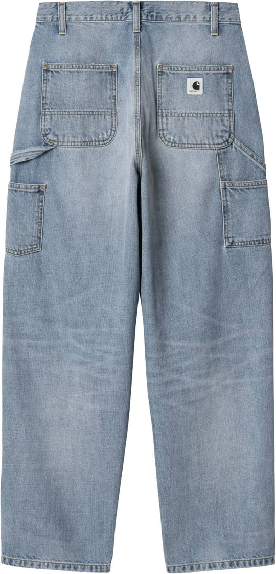  Carhartt Wip Jeans Women Brandon Single Knee Pant Blue Burts Washed Donna Blueburstwashed