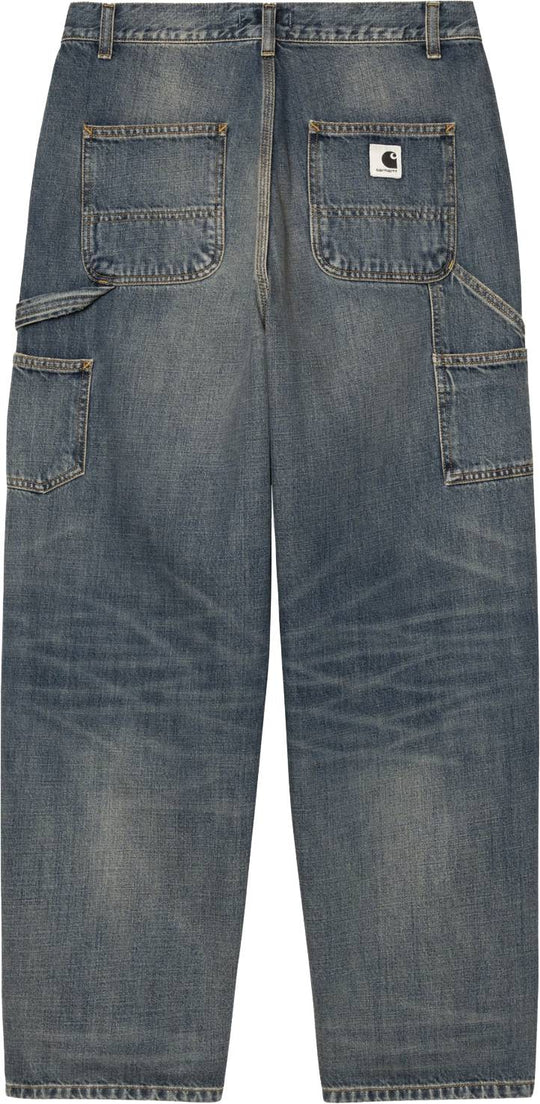  Carhartt Wip Jeans Women Brandon Single Knee Pant Blue Worn Used Wash Uomo Bluewornusedwash