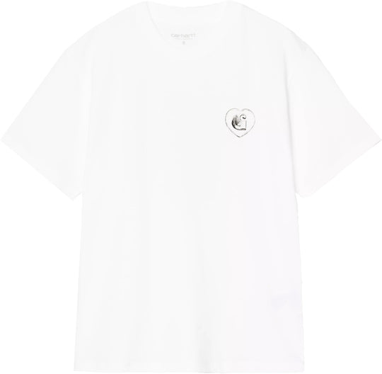  Carhartt Wip T-shirt Women Ss Hearts Of Hartts T-shirt White Donna