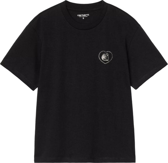  Carhartt Wip T-shirt Women Ss Hearts Of Hartts T-shirt Black Donna