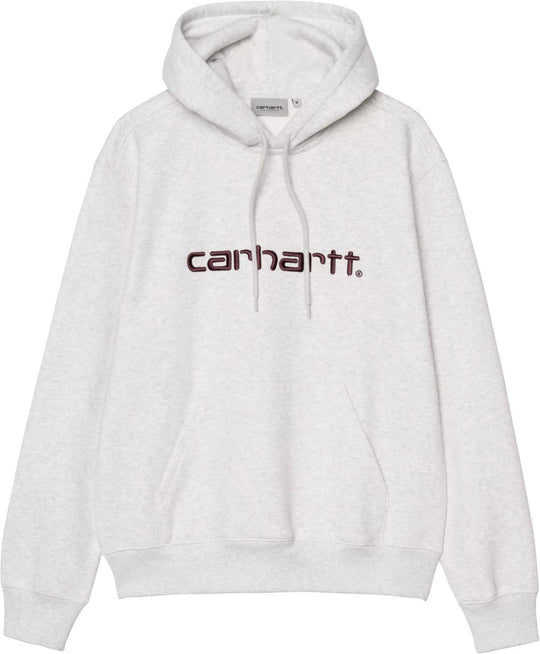  Carhartt Wip Felpa Hooded Carhartt Sweat Ash Heather Rondo Uomo Ashheatherrondo