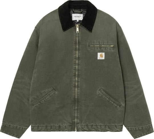  Carhartt Wip Giacca Og Detroit Jacket Olive Black Stone Canvas Uomo Oliveblackstonecanvas