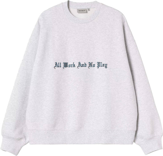  Carhartt Wip Felpa No Play Sweat Ash Heather Uomo Ashheather