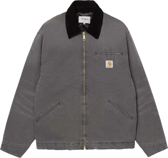  Carhartt Wip Giacca Og Detroit Jacket Graphite Black Stone Canvas Uomo Rgaphiteblackstonecanvas