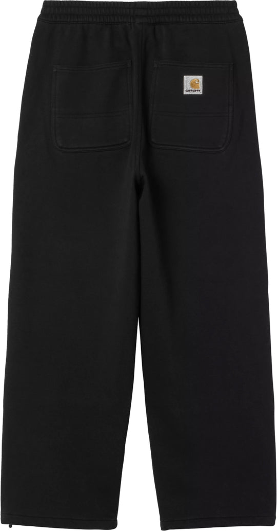  Carhartt Wip Pantalone Double Knee Sweat Pant Black Stone Washed Uomo Blackstonewashed