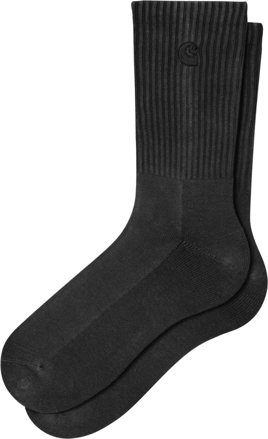  Carhartt Wip Calze Hudson Socks Black Chalk Wash Uomo Blackchalkwash