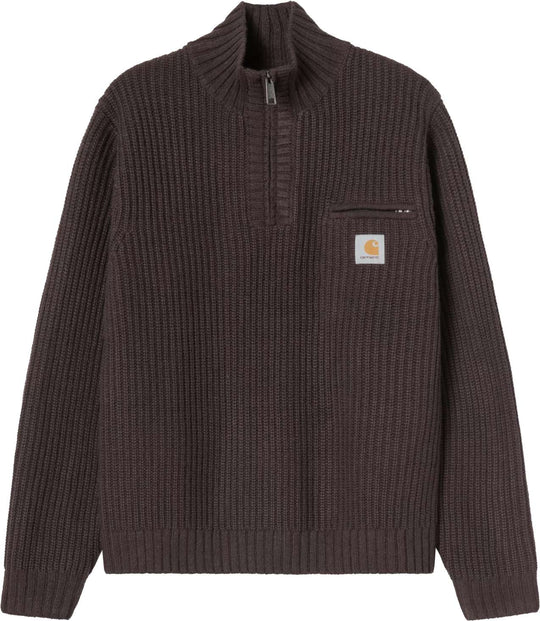  Carhartt Wip Maglione Detroit Half Zip Sweater Palisander Uomo