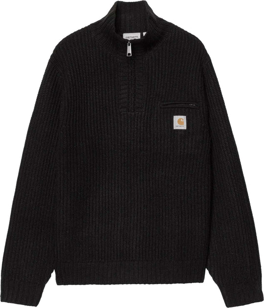  Carhartt Wip Maglione Detroit Half Zip Sweater Black Uomo