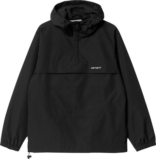  Carhartt Wip Giacca Windbreaker Pullover Black White Uomo Blackwhite