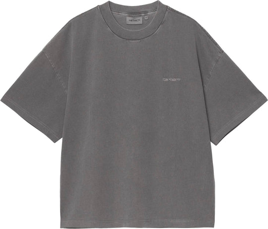  Carhartt Wip T-shirt Ss Benton T-shirt Graphite Garment Dyed Uomo Graphitegarmentdyed