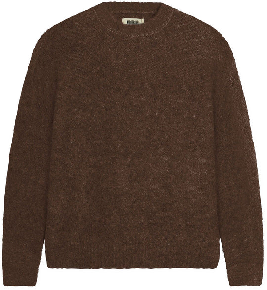  Woodbird Maglione Kurt Loop Crew Dark Brown Uomo Darkbrown