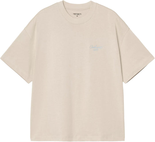  Carhartt Wip T-shirt Ss Signature Script T-shirt Fleur De Sel Citadel Uomo Fleurdesel