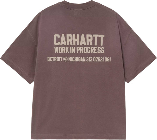  Carhartt Wip T-shirt Ss Distance T-shirt Palisander Stone Dyed Uomo Palisandersonedyed