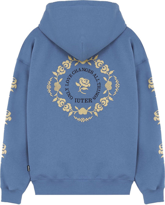  Iuter Felpa Floral Zip Hoodie Stormy Uomo Black