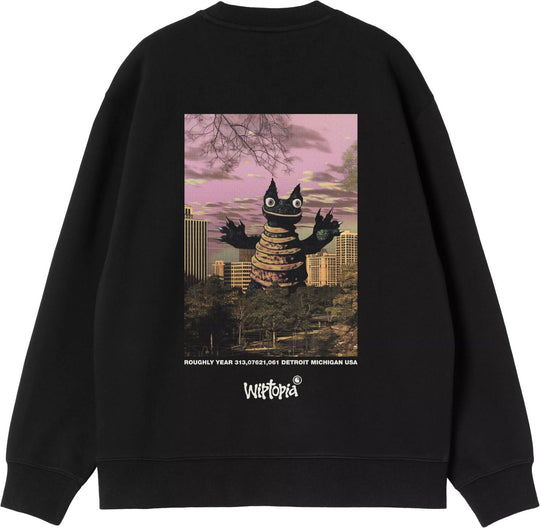  Carhartt Wip Felpa Women Wiptopia Script Sweat Black Dark Grey Donna Blackdarkgrey