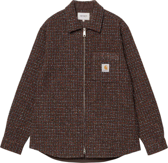  Carhartt Wip Giacca Bellamy Shirt Jacket Bellamy Check Tobacco Uomo Bellamychecktobacco