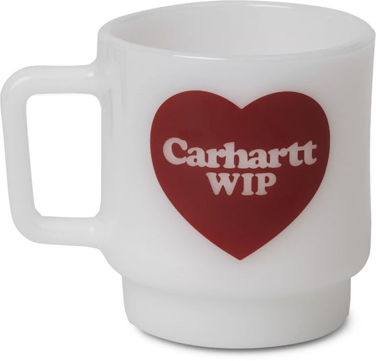  Carhartt Wip Tazza Heart Glass Mug White Uomo