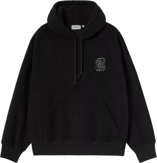  Carhartt Wip Felpa Hooded Helix Sweat Black Porphyry Uomo Deeplagonsilverpine
