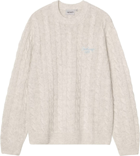  Carhartt Wip Maglione Signature Sweater Fleur De Sel Citadel Uomo Fleurdeselcitadel