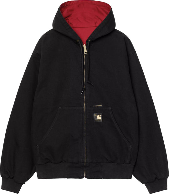  Carhartt Wip Giacca 50 Years Anniversary Og Active Jacket Canvas Black Usa Red Rinsed Uomo Canvasblackusaredrinsed