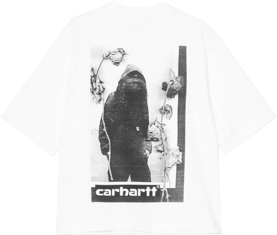  Carhartt Wip T-shirt Women Ss Archive Script T-shirt White Uomo