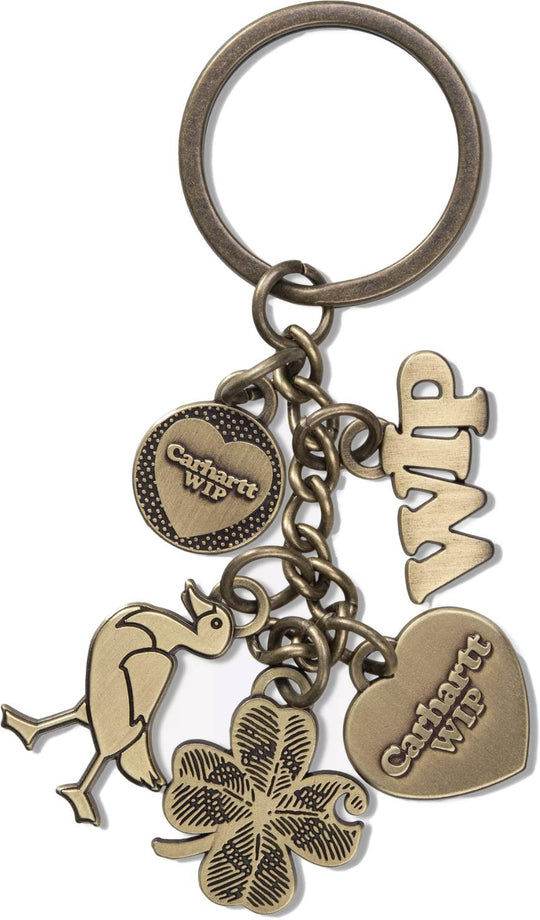  Carhartt Wip Portachiavi Charms Keychain Gold Uomo