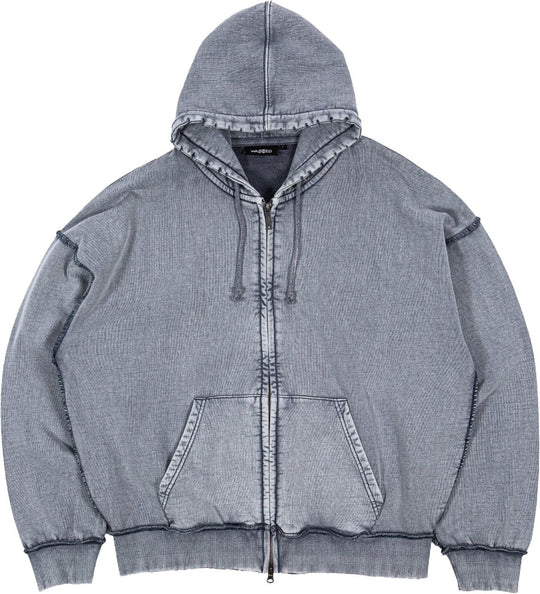  Wasted Paris Felpa Kngdom Curve Faded Zip Hood Faded Navy Uomo Fadednavy