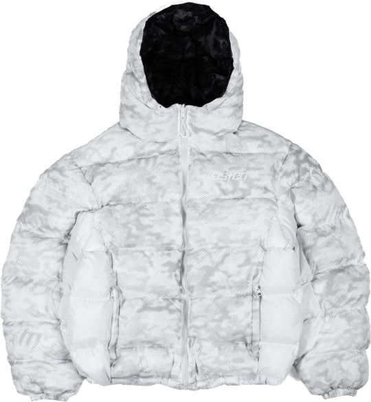  Wasted Paris Giacca Digicamo Reversible Puff Jacket Camo White Black Uomo Camowhitelack