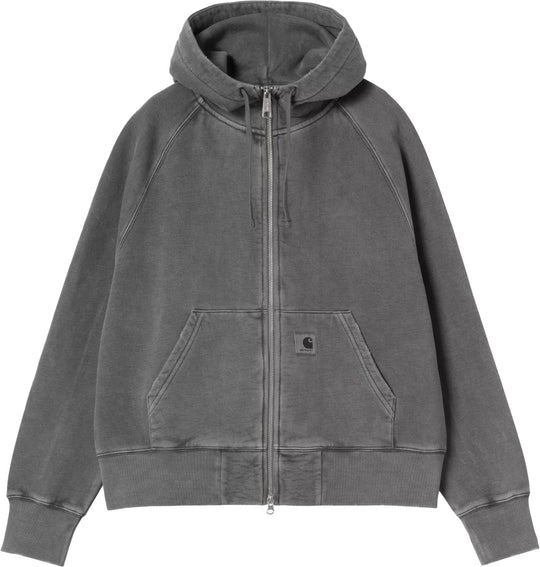  Carhartt Wip Felpa Women Hooded Torion Jacket Black Grind Wash Donna Blackgrindwash