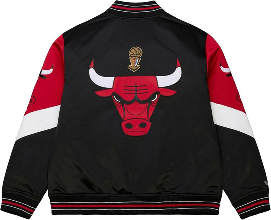  Mitchell & Ness Giacca Nba Throw It Back Heavyweight Jacket Chicago Bulls Mitchell E Ness Uomo Black