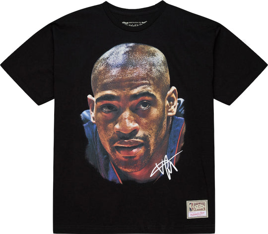  Mitchell & Ness T-shirt Nba Real Big Face Tee Raptors Vince Carter Black Mitchell E Ness Uomo