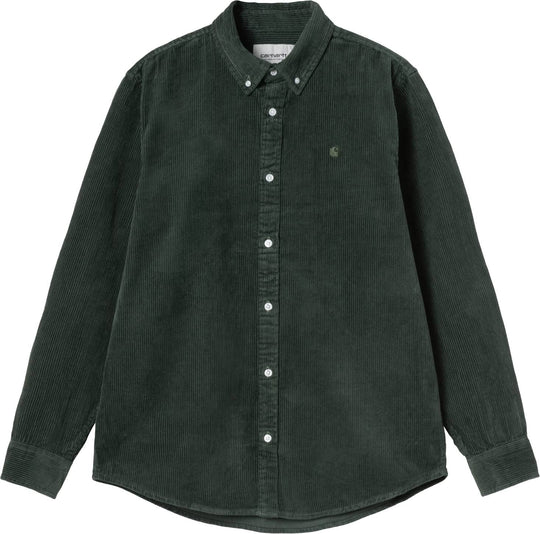  Carhartt Wip Camicia Ls Madison Cord Shirt Sycamore Tree Uomo Sycamoretree