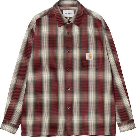  Carhartt Wip Camicia Ls Harlin Shirt Harlin Check Chili Pepper Uomo Chilipeppermaterial:acrilico
