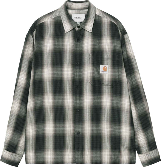  Carhartt Wip Camicia Ls Harlin Shirt Harlin Check Kale Green Uomo Kalegreen