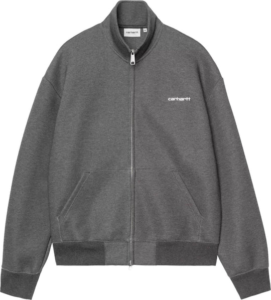  Carhartt Wip Giacca Alda Zip Sweat Jacket Black White Uomo Blackwhite