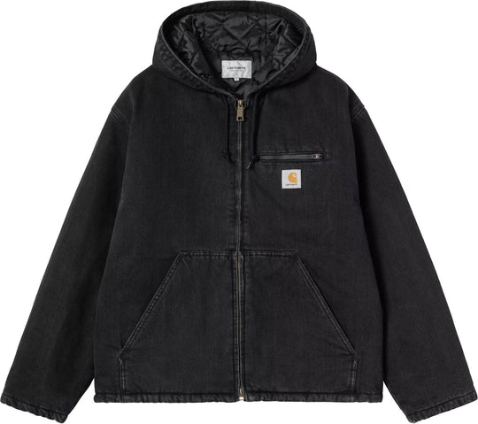  Carhartt Wip Giacca Cleveland Jacket Black Stone Washed Uomo Blackstonewashed